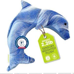 manimo Weighted Dolphin Stuffed Animal for Kids & Adults Dolphin Pillow Sensor